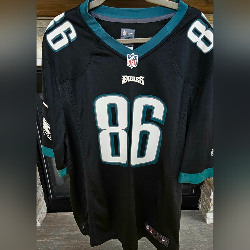 Philadelphia Eagles Men's Black NFL NIKE ON FIELD Jersey Zach Ertz #86 XL